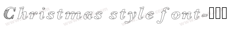 Christmas style font字体转换